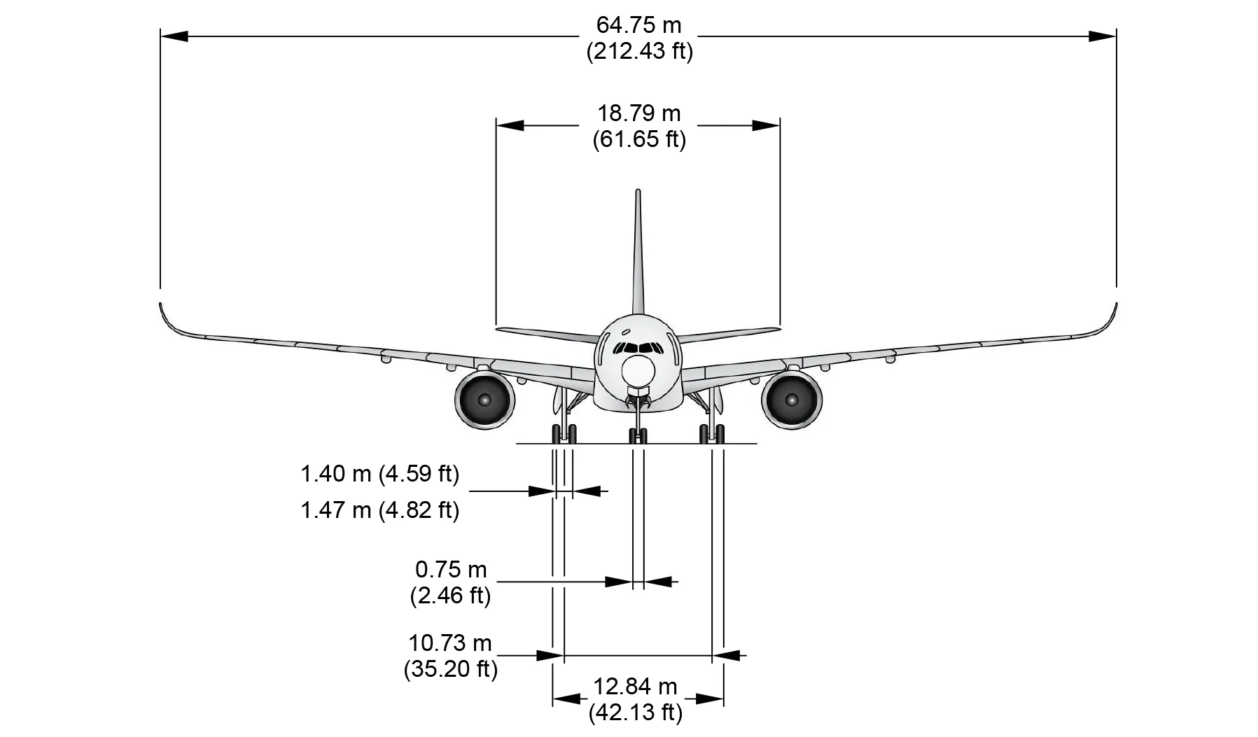 Airbus A350-1000 - przód