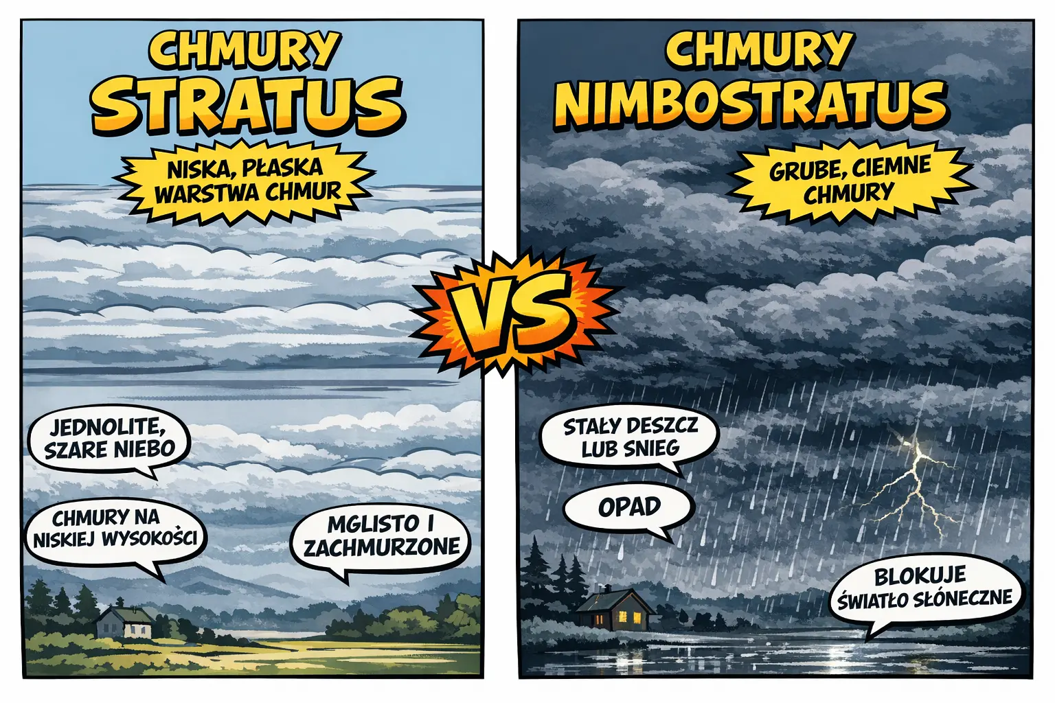Stratus vs nimbostratus